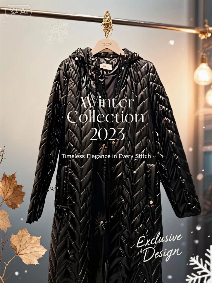 Parlak Siyah Kapitone Uzun Şişme Mont- Diz Boyu - Görsel 2