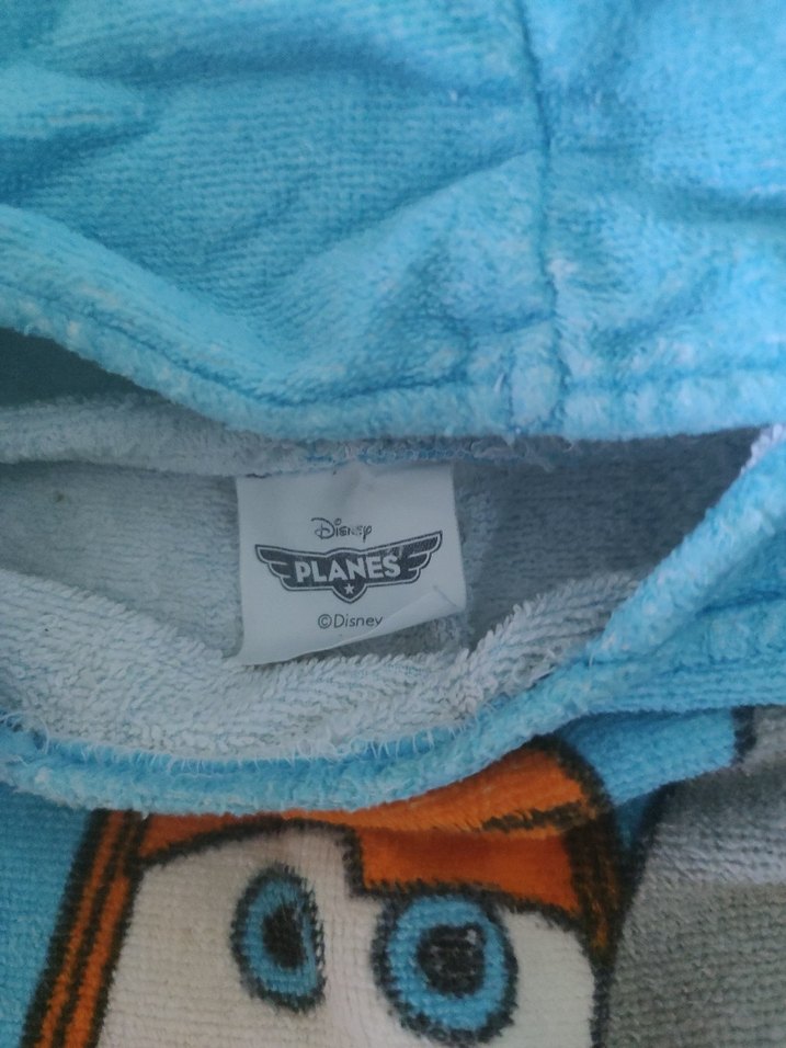 Kapüşonlu Mavi Baskılı Erkek Çocuk Bornozu - Görsel 2