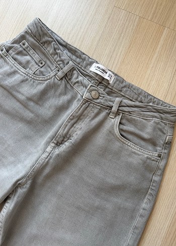 38 Beden Gri Kadın Denim Midi Boy Jean