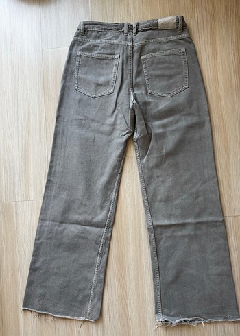 38 Beden gri Renk Gri Kadın Denim Midi Boy Jean