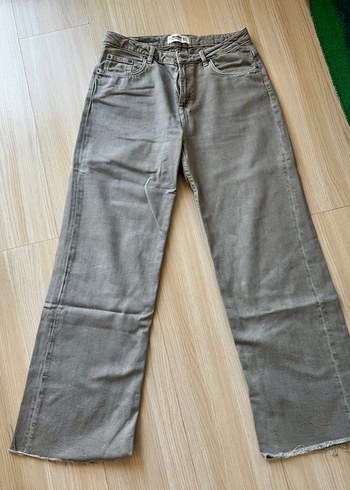 Gri Kadın Denim Midi Boy Jean