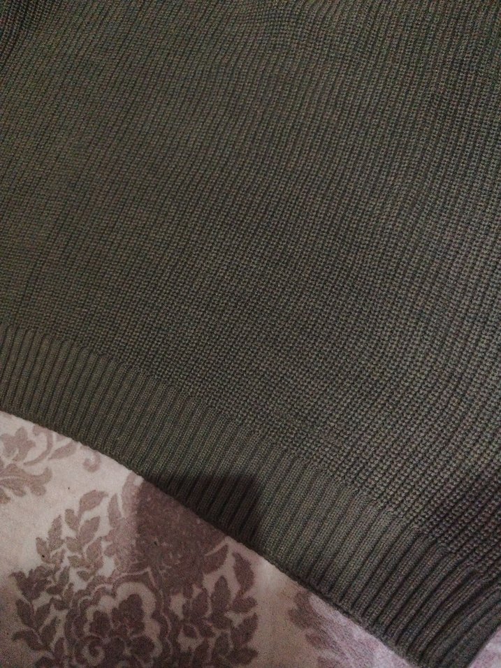 füme Yarım Fermuarlı Yünlü Erkek Triko - Görsel 5