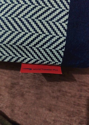 Mavi ve Gri Baskılı Kadın Portföy Çanta - Görsel 3