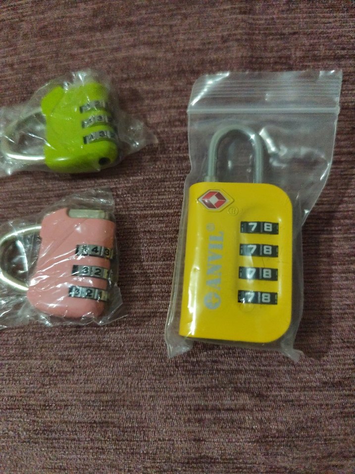 Renkli 3 Kombinasyonlu Bavul Kilidi Seti - Görsel 2