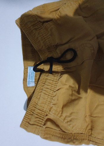 Bej Erkek Çocuk Bol Kesim Keten Pantolon - Görsel 2