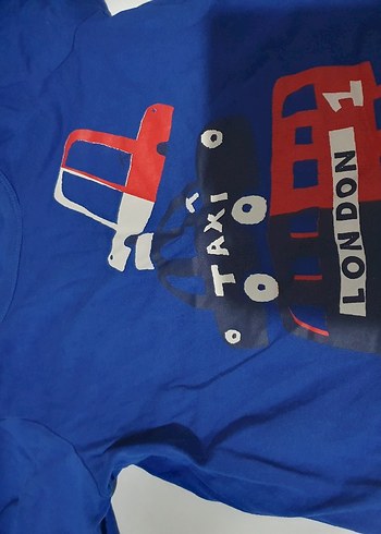 Baskılı Mavi Erkek Çocuk Tişörtü - Görsel 2