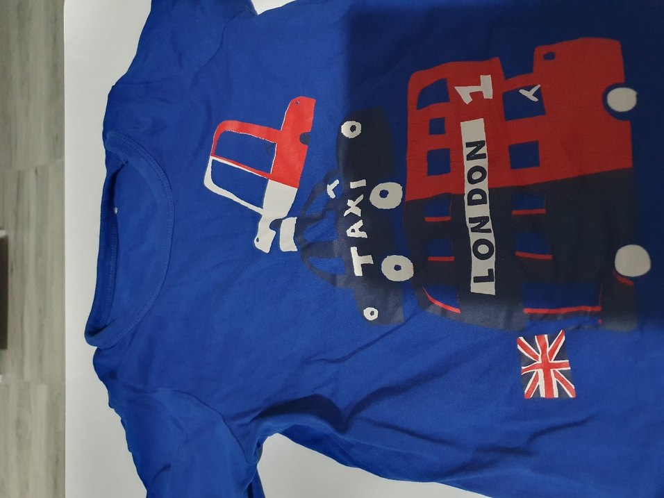 Baskılı Mavi Erkek Çocuk Tişörtü - Görsel 2