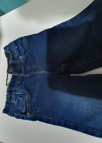 Erkek Çocuk Koyu Mavi Dar Kesim Kot Pantolon - Görsel 2