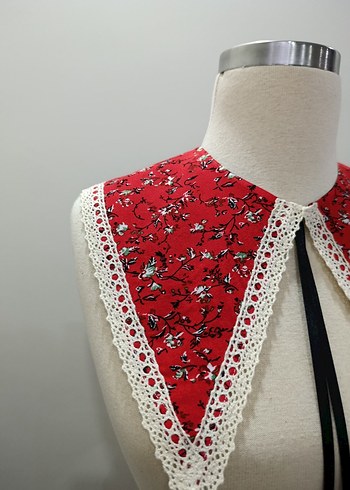  Beden kırmızı Renk vintage yakalandı