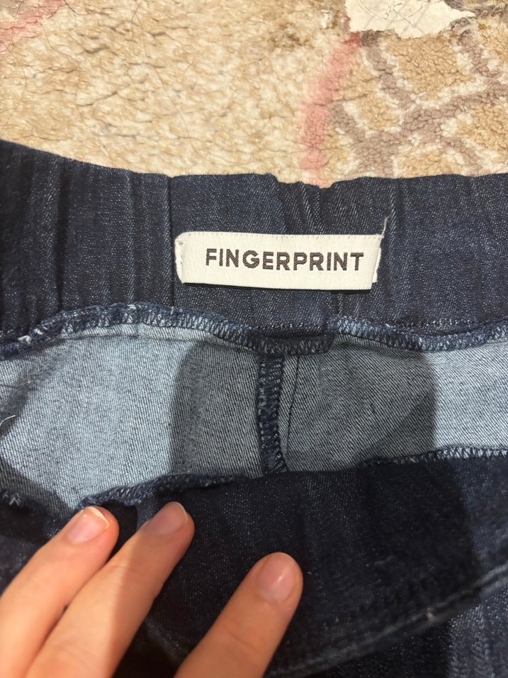 Kadın Lacivert Mini Kot Şort Etek - Görsel 3