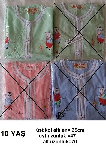 13-14 Yaş Beden çeşitli Renk Çin işi pijama takımı