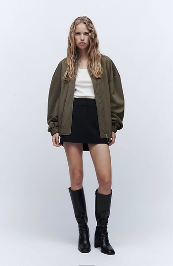Zara ZARA SİYAH BOMBER CEKET
