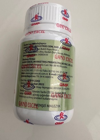 Gano Excel Excellium 500 mg 90 Kapsül Takviye Edici - Görsel 3