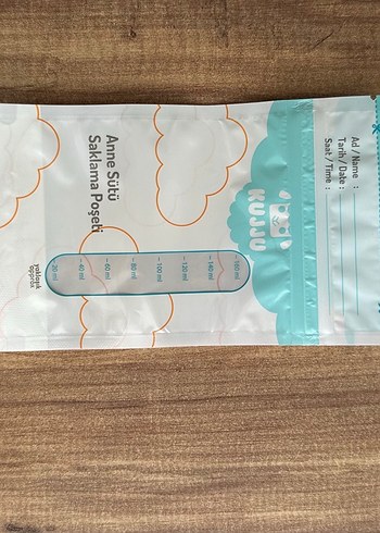 Anne Sütü Saklama Poşeti - Pastel Bej - Görsel 3