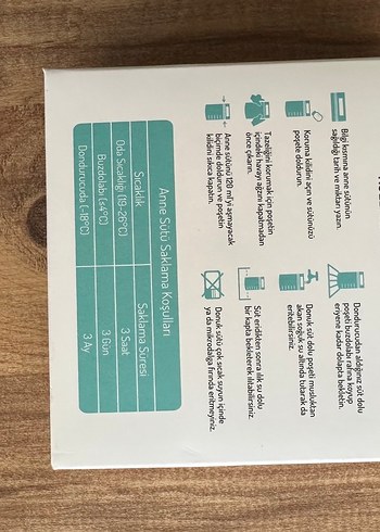 Anne Sütü Saklama Poşeti - Pastel Bej - Görsel 5