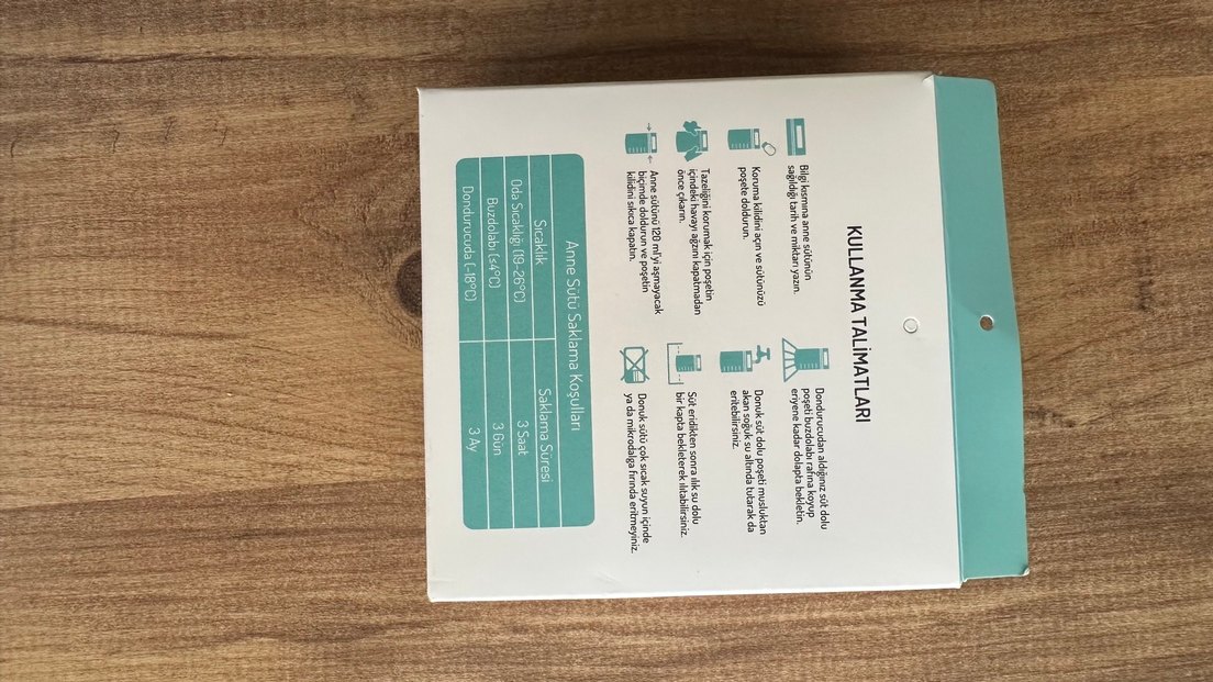 Anne Sütü Saklama Poşeti - Pastel Bej - Görsel 5