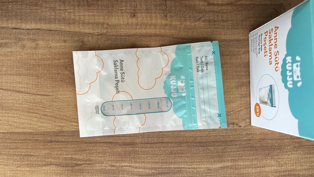 Anne Sütü Saklama Poşeti - Pastel Bej - Görsel 4