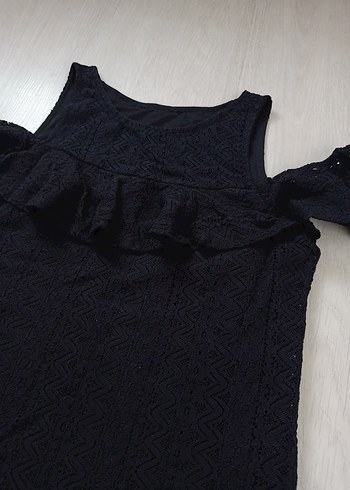 Siyah Midi gece elbisesi - Görsel 3