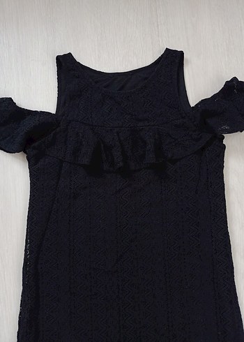 Siyah Midi gece elbisesi - Görsel 2