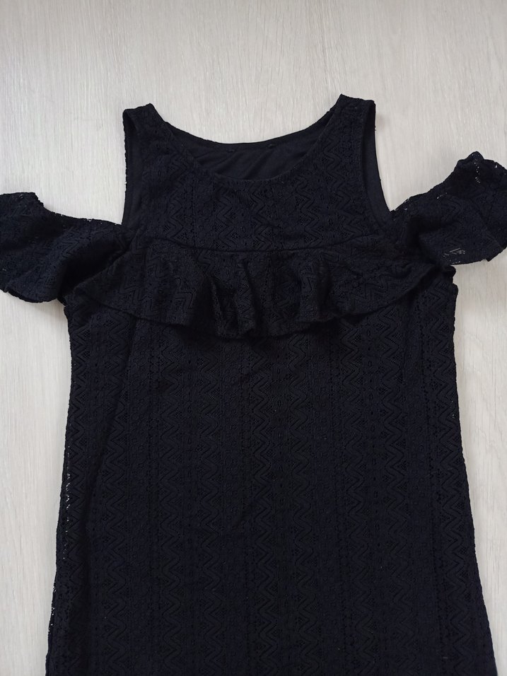 Siyah Midi gece elbisesi - Görsel 2