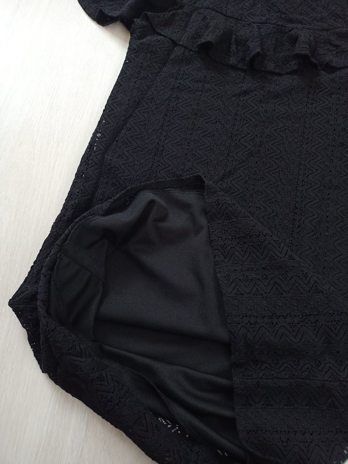 Siyah Midi gece elbisesi - Görsel 5