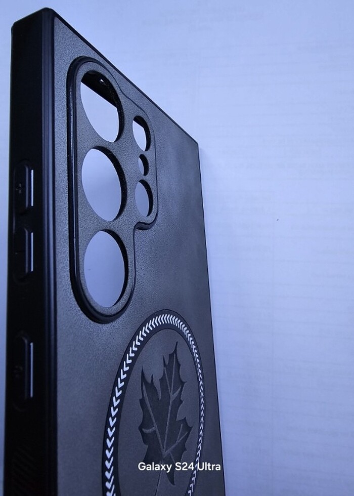 Samsung S24 Ultra Antresit Renk Nubuk Dokulu Kılıf - Görsel 3