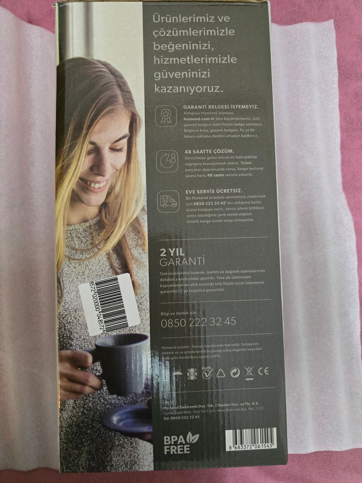 Homend RoyalTea Siyah Çay Makinesi Sıfır Kapalı Kutu - Görsel 3