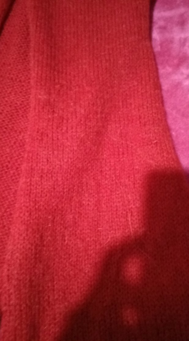 Kırmızı Örgü Kadın Atkı - Görsel 3