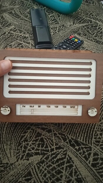 Ahşap nostaljik radyo kumbara 