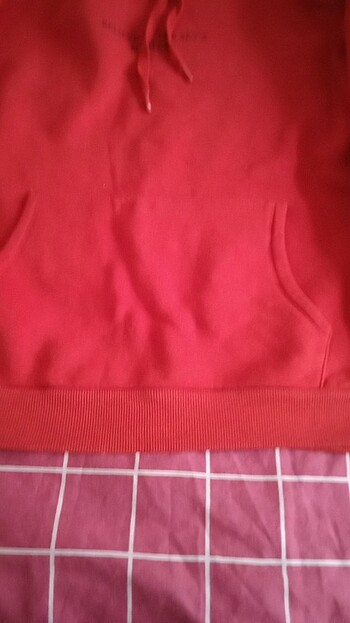 xl Beden kırmızı Renk Kapşonlu sweat