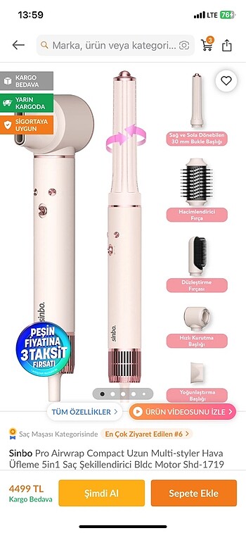 sinbo pro airwrap 5in1