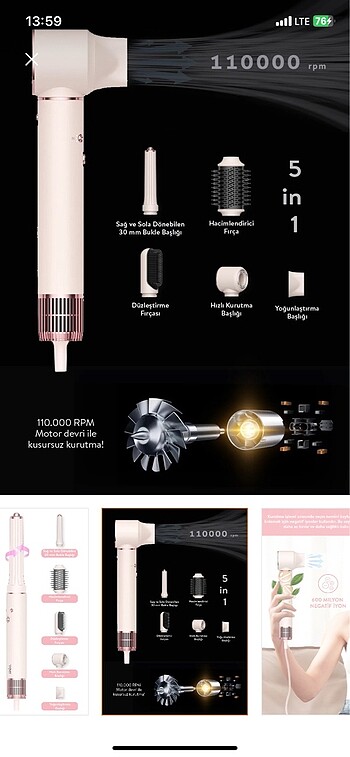 Beden sinbo pro airwrap 5in1
