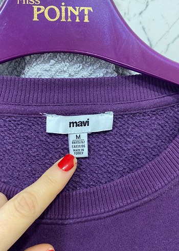 Mor Mavi Baskılı Kadın Sweatshirt - Görsel 2