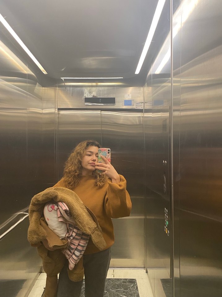 Camel Renkli Oversize Kadın Sweatshirt - Görsel 2