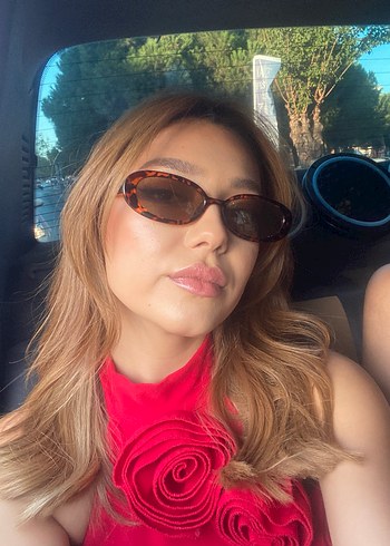 Kırmızı Drapeli Straplez Uzun Trendyol  Elbisesi - Görsel 3