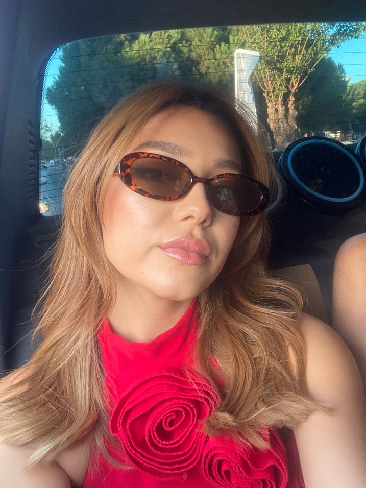 Kırmızı Drapeli Straplez Uzun Trendyol  Elbisesi - Görsel 3