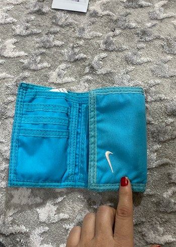 Nike Mavi Fermuarlı Kadın Cüzdan - Görsel 3