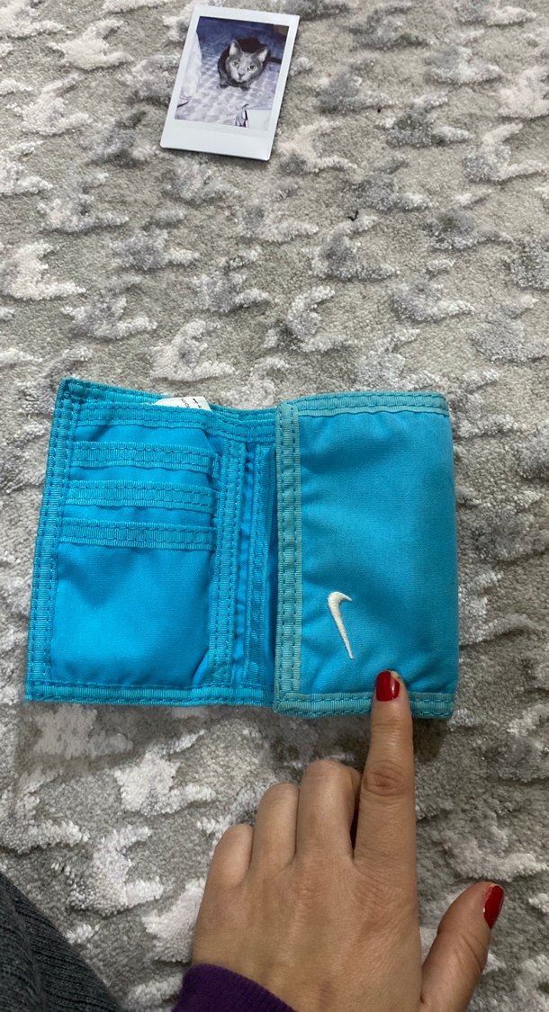 Nike Mavi Fermuarlı Kadın Cüzdan - Görsel 3