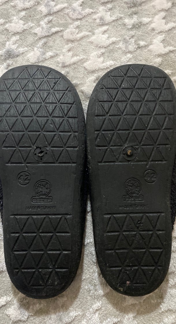 Gri Erkek Ev Terliği Tokalı gezer - Görsel 2