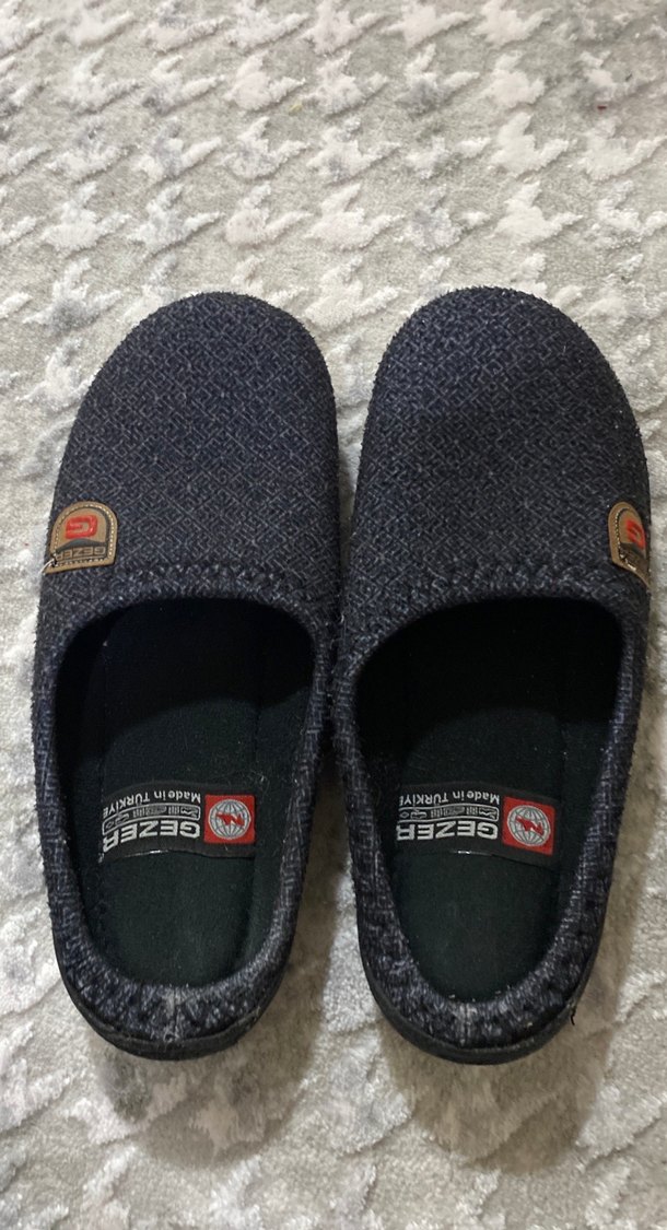 Gri Erkek Ev Terliği Tokalı gezer - Görsel 3