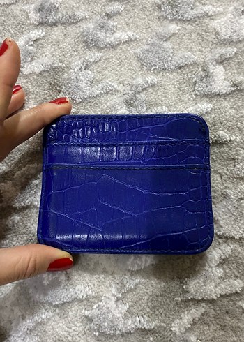 Parlak Mavi Deri Kadın Cüzdan - Görsel 2