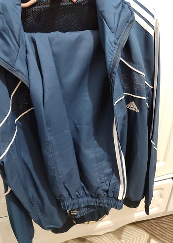 Erkek Lacivert Adidas Fermuarlı eşofman takımı - Görsel 2