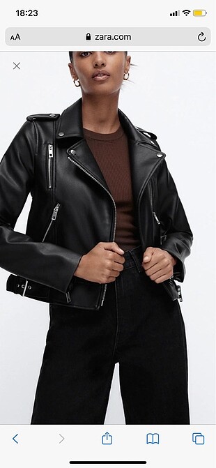 Deri biker ceket