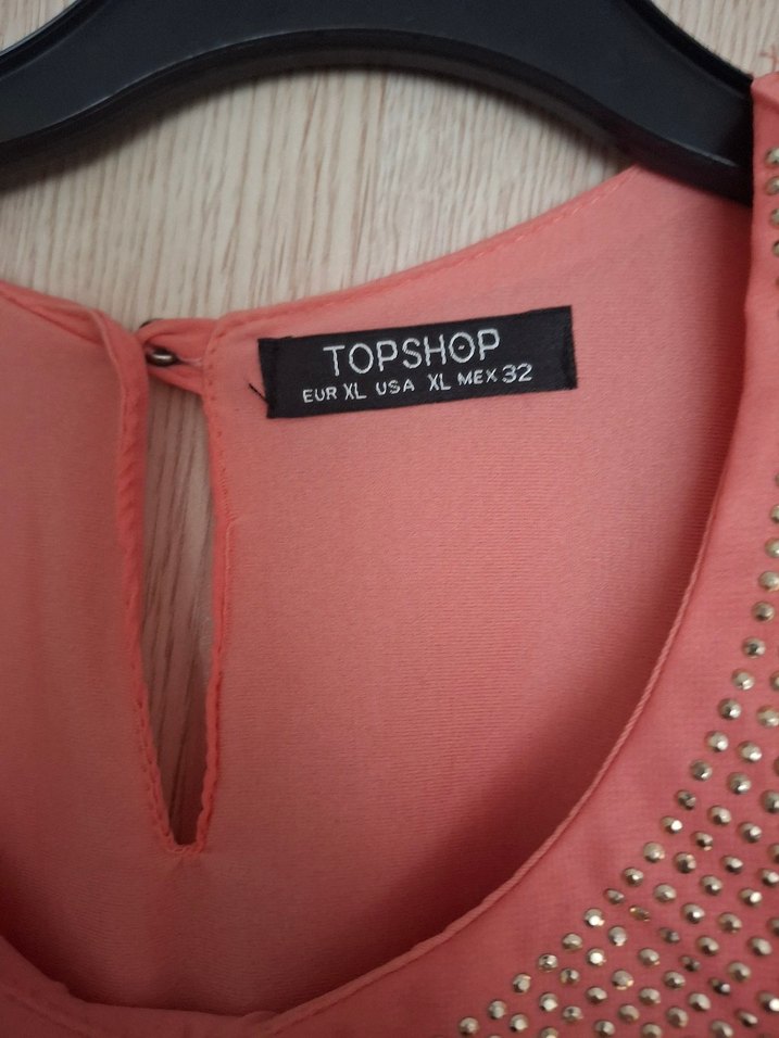 Nar Çiçeği Kolsuz Gömlek Yaka Bluz - Görsel 3