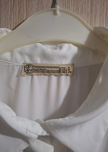 Kadın Beyaz Uzun Kollu Nakışlı Gömlek - Görsel 4