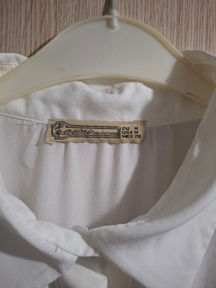 Kadın Beyaz Uzun Kollu Nakışlı Gömlek - Görsel 4