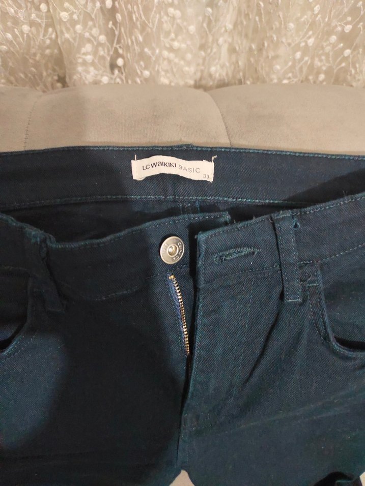 Erkek Koyu Mavi Denim Pantolon - Görsel 2