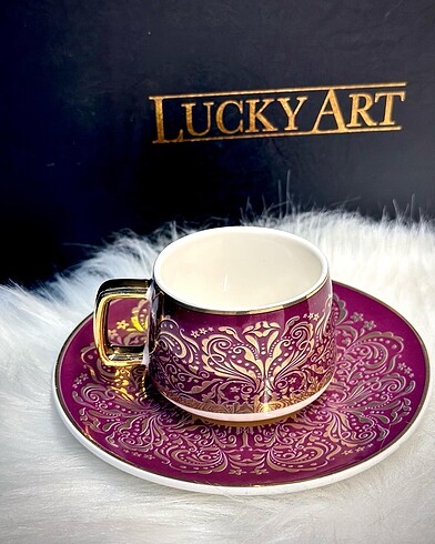 2 ADET LUCKY ART KAHVE FİNCANI