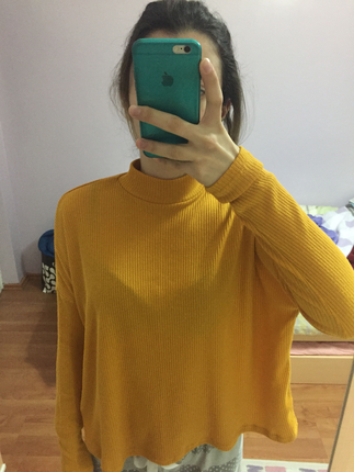 H&M Boğazlı triko kazak 
