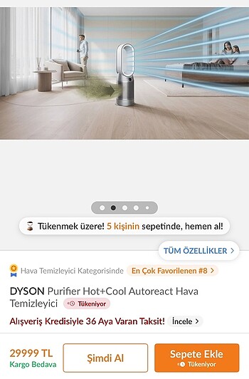 Dyson Purrifer Hot+Cool Hava Temizleyici